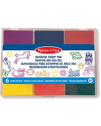 Melissa & Doug Set di inchiostri per timbri - 6 colori Adesivi e Timbri