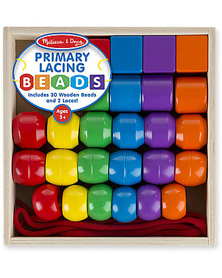 Melissa & Doug Set di Palline da Infilare, 30 pezzi - Sviluppa la manualità! Kit Fai Da Te