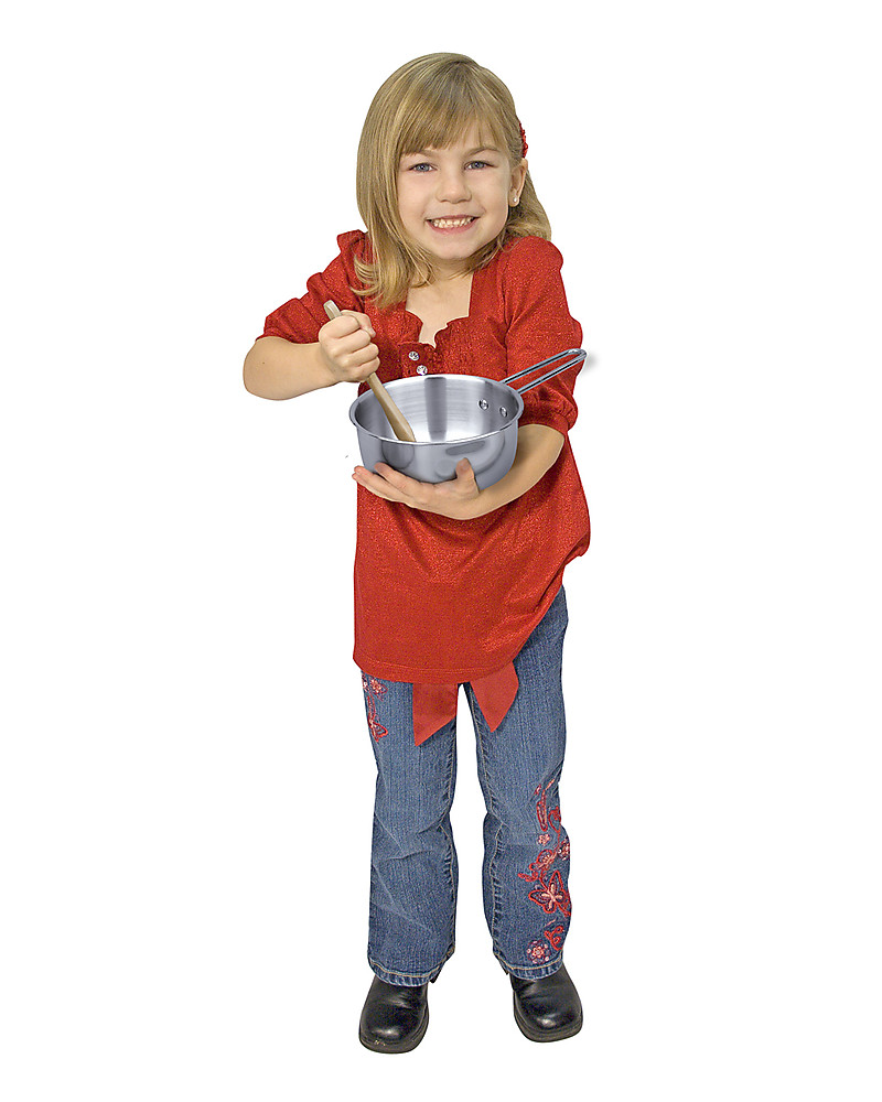 D-fantix cucina per bambini finta gioca giocattoli Set di accessori da  cucina con pentole e padelle in acciaio inossidabile Set di utensili da  cucina - AliExpress