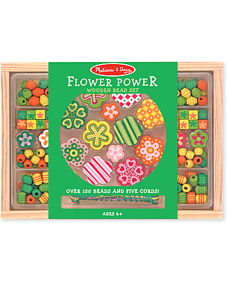 Melissa & Doug Set di perline in legno - Fiori Kit Fai Da Te