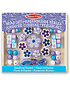 Melissa & Doug Set di Perline in Legno - Fiori Luccicanti - 45+ Pezzi Kit Fai Da Te