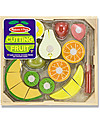 Melissa & Doug Set Frutta in Legno da Affettare - 17 pezzi! Cibo Giocattolo