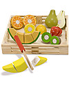 Melissa & Doug Set Frutta in Legno da Affettare - 17 pezzi! Cibo Giocattolo
