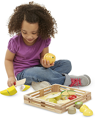 Melissa & Doug Set Frutta in Legno da Affettare - 17 pezzi! Costruzioni In Legno