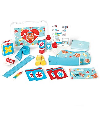 Melissa & Doug Set Gioco di Primo Soccorso - 25 Strumenti per le Prime Cure Far finta di