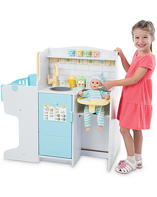 Melissa & Doug Set Gioco Doll Care Play Centre - per Nutrire e Cambiare le Tue Bambole! Far finta di
