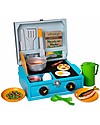 Melissa & Doug Set Gioco Fornello in Legno - 24 Pezzi - Esploriamo! Cibo Giocattolo