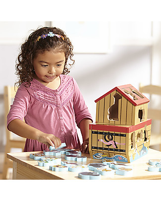 Melissa & Doug Set Gioco in Legno Arca di Noè - 29 pezzi - Ottima idea regalo! Animali in Legno