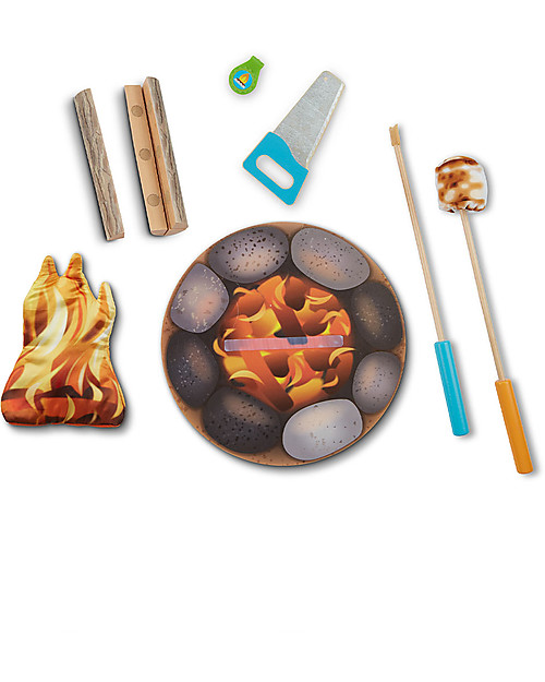 Melissa & Doug Set Gioco in Lingua Inglese - Falò e Marshmallow con Guida Attività - Esploriamo Giochi da Esterno_