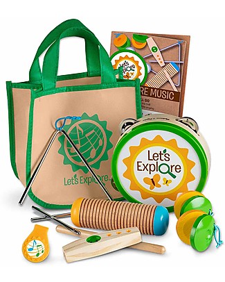 Melissa & Doug Set Gioco in Lingua Inglese - Strumenti Musicali - 10 Pezzi - Esploriamo! Giochi da Esterno_