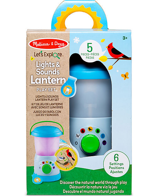 Melissa & Doug Set Gioco - Lanterna da Campeggio con 6 Colori e 6 Suoni Diversi - Let's Explore Giochi da Esterno_