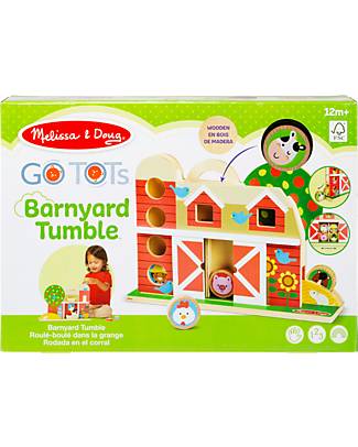 Melissa & Doug Set Gioco Tuble Barnyard - in Legno - 4 Dischi - FSC Mix 70% Materiali certificati FSC Incastri in Legno