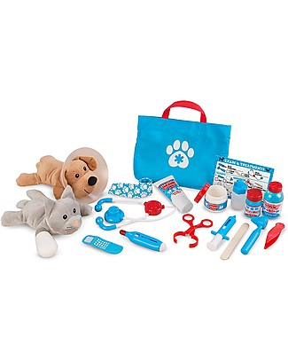 Melissa & Doug Set Gioco Veterinario - 18 pezzi Far finta di
