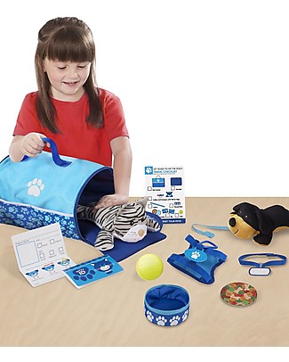 Melissa & Doug Set Gioco Viaggia con gli Animali - Include Gatto e Cane di pezza! Far finta di