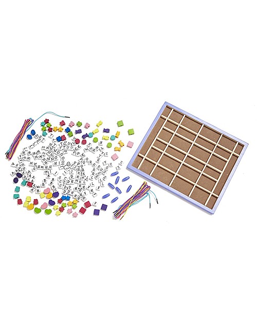Melissa & Doug Set in Legno per Creare Braccialetti - Con lettere e perline! Giochi Creativi