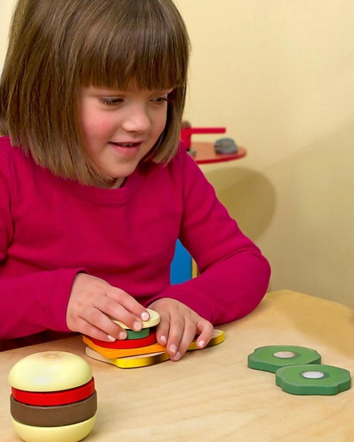 Melissa & Doug Set in Legno Preparazione Sandwich -  17 Pezzi - Ottima idea regalo! Cibo Giocattolo