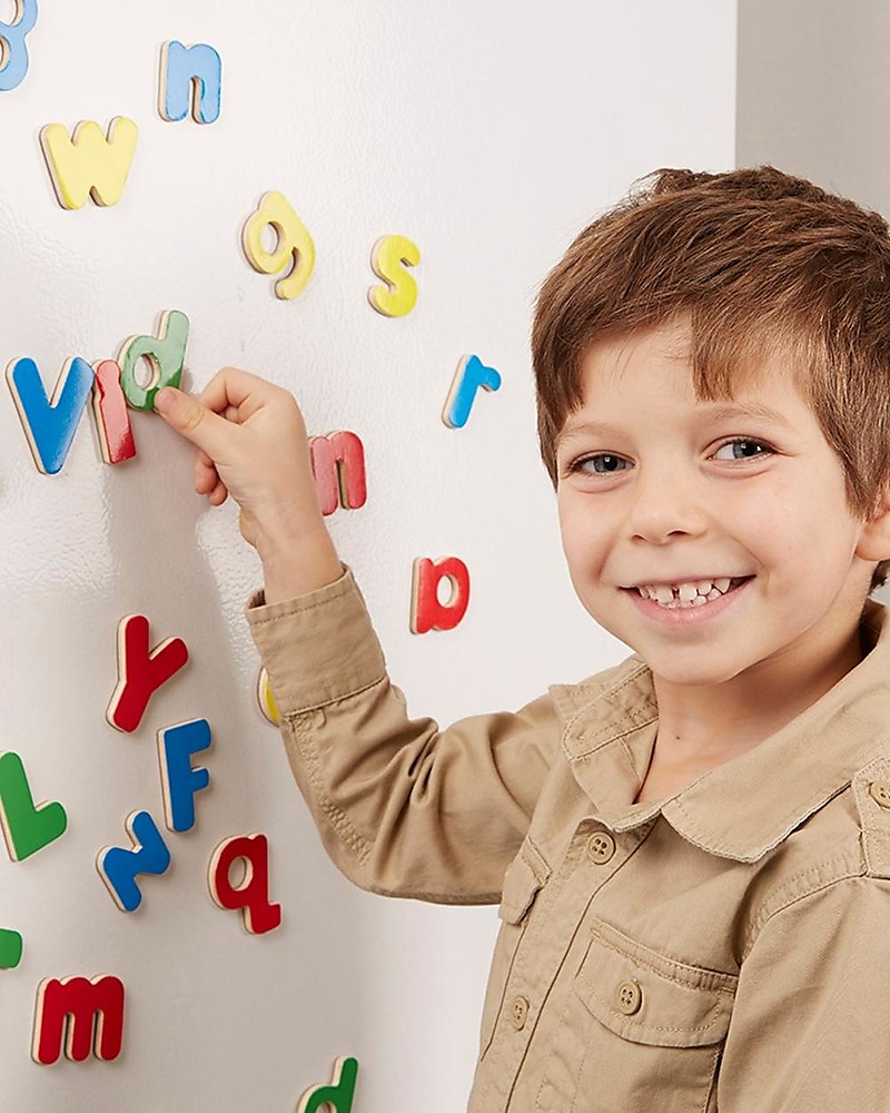 MELISSA & Doug in Legno Lettera Alfabeto MAGNETI Colorati ortografia gioco bambino nuovo con confezione 