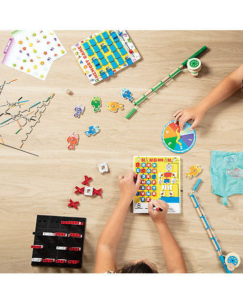 Melissa & Doug Set Magnetico di Canne da Pesca in Legno - Imparare a contare divertendosi! Giochi Magnetici