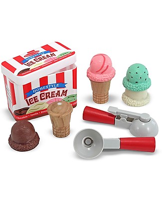 Melissa & Doug Set per Preparare Coni Gelato - Favolosa idea regalo! Cibo Giocattolo
