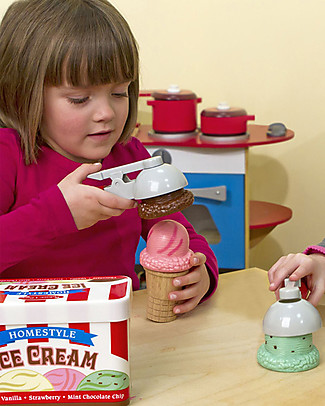 Melissa & Doug Set per Preparare Coni Gelato - Favolosa idea regalo! Cibo Giocattolo