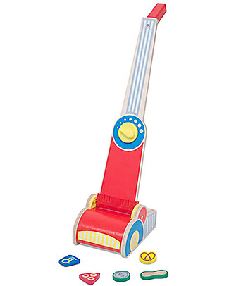 Melissa & Doug Set Pulizie - Aspirapolvere in legno - 7 Pezzi Giochi Per Inventare Storie