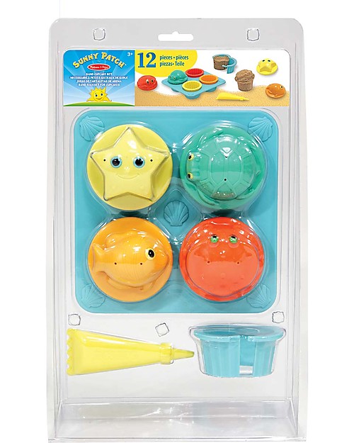Melissa & Doug Set Spiaggia Cupcake - 12 pezzi - Ottima idea regalo! Giochi da Spiaggia