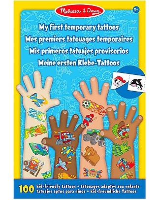 Melissa & Doug Set Tatuaggi Temporanei - Dinosauri + Veicoli + Spazio e altro ancora! - 100 Coloratissimi Tatuaggi Tatuaggi