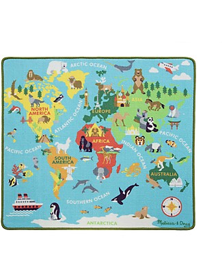 Melissa & Doug Tappeto Gioco Mondo con Veicoli - 99x91 cm Tappeti_