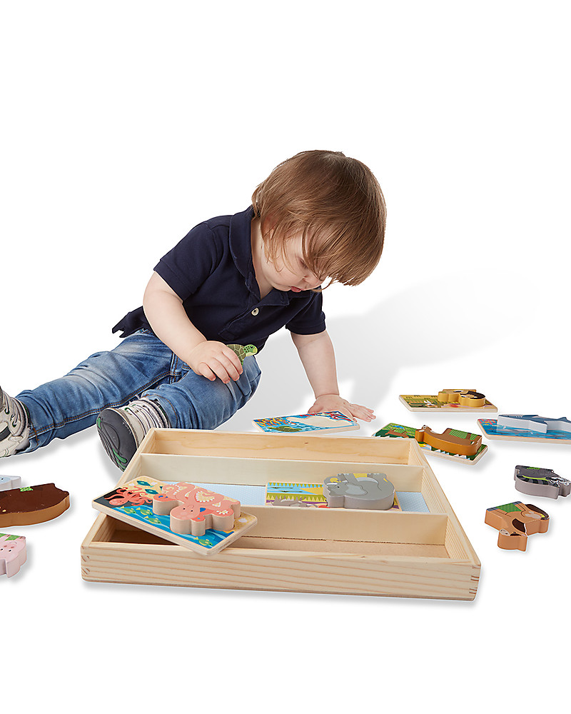 gioco da tavolo in legno per bambini, chiudi la scatola animali