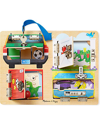 Melissa & Doug Tavoletta Apri e Chiudi in Legno - Insegna manualità e coordinazione! Giochi Montessoriani
