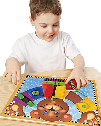 Melissa & Doug Tavoletta Gioco in Legno - Insegna manualità e coordinazione! Giochi Montessoriani
