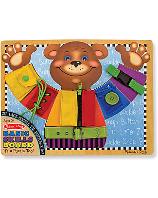 Melissa & Doug Tavoletta Gioco in Legno - Insegna manualità e coordinazione! Giochi Montessoriani