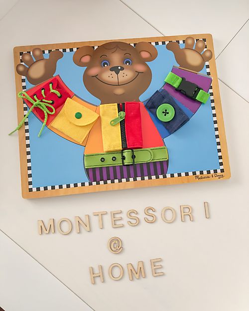 Melissa & Doug Tavoletta Gioco in Legno - Insegna manualità e coordinazione! Giochi Montessoriani