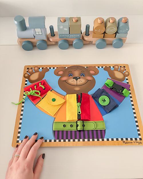 Melissa & Doug Tavoletta Gioco in Legno - Insegna manualità e coordinazione! Giochi Montessoriani