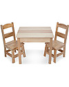 Melissa & Doug Tavolo con 2 Sedie in Legno - Naturale - per Bambini Tavoli