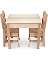 Melissa & Doug Tavolo con 2 Sedie in Legno - Naturale - per Bambini Tavoli