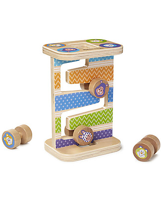 Melissa & Doug Torre Zig-Zag In Legno - Animali da Safari - Bellissima Idea Regalo! Incastri in Legno