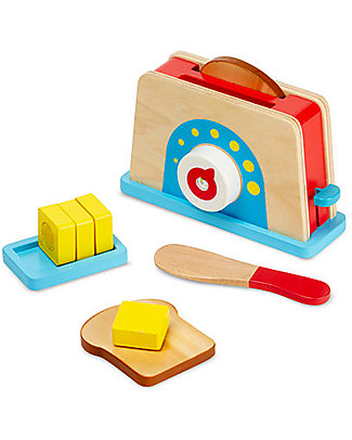 Melissa & Doug Tostapane in Legno - Con timer funzionante! Cucine Giocattolo e Cibo Finto