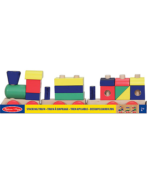 Melissa & Doug Trenino in Legno - 18 Pezzi - Ottima idea regalo! Macchine e Trenini  in Legno