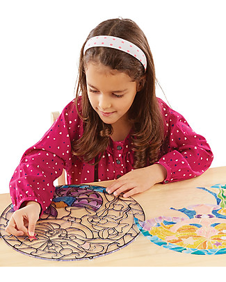 Melissa & Doug Vetrata Colorata - Sirena - Facilissima da creare e perfetta da appendere! Kit Fai Da Te