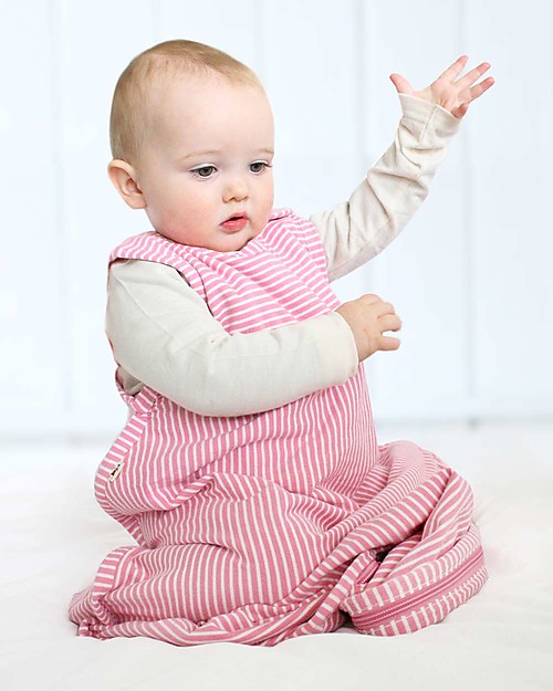 Merino Kids Sacco Nanna Go Go Bag™ - Collezione Wildflower (0-2 anni) - Rosa - 100% Lana Merino Naturale e Cotone Bio Sacchi Nanna