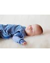 Merino Kids Sacco Nanna Medio, 0-2 anni - 100% Lana Merino Naturale e Cotone Bio - Blu Banbury - Go Go Bag Sacchi Nanna
