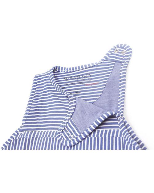 Merino Kids Sacco Nanna Medio, 0-2 anni - 100% Lana Merino Naturale e Cotone Bio - Blu Banbury - Go Go Bag Sacchi Nanna