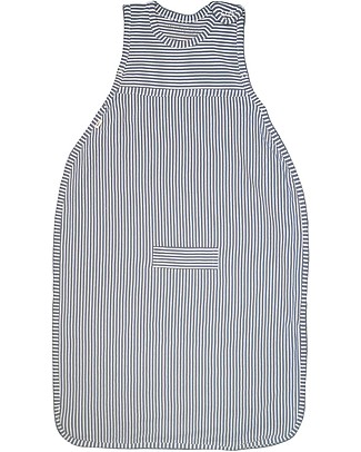 Merino Kids Sacco Nanna Medio, 2-4 anni - 100% Lana Merino Naturale e Cotone Bio - Righe Blu - Go Go Bag Sacchi Nanna Pesanti