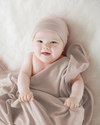 Merino Kids Set Copertina, Cappellino & Scarpine Cocooi™ - Avena Melange - 100% Lana Merino Naturale (perfetto regalo di nascita!) Swaddle di Mussola