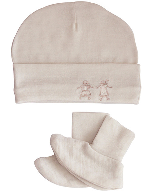 Merino Kids Set Copertina, Cappellino & Scarpine Cocooi™ - Avena Melange - 100% Lana Merino Naturale (perfetto regalo di nascita!) Swaddle di Mussola