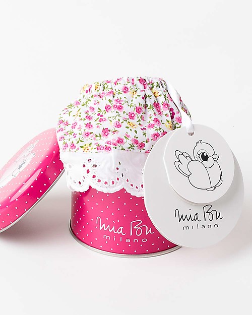 Mia Bu Milano Costume Bimba con Balza in Pizzo Sangallo, Fiorellini - In confezione regalo, con fiaba inclusa! Boxer Mare