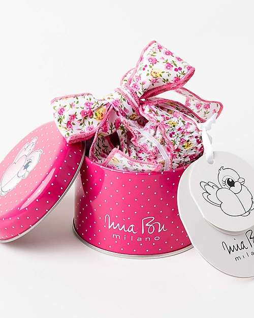 Mia Bu Milano Costume Bimba con Fiocchi, Fiorellini - In confezione regalo, con fiaba inclusa! Boxer Mare