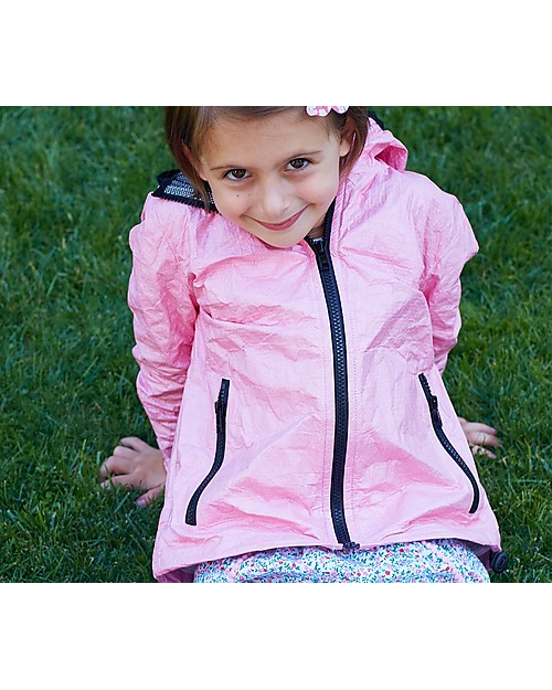 Mia Bu Milano Giacca Antivento Estiva, Rosa Scuro -  100% Tyvek®, innovativo tessuto brevettato Giacche