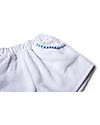 Mia Bu Milano Pantaloncini Corti Bimba in Spugna con Pompom, Bianco - 100% cotone Pantaloni Corti